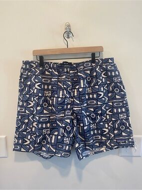 Patagonia men’s baggies 6 inch new visions navy print hybrid quick dry athletic